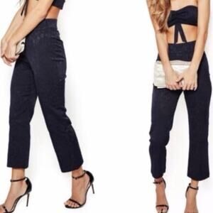 For Love & Lemons Luella Jacquard Cigarette Pant Blue XS